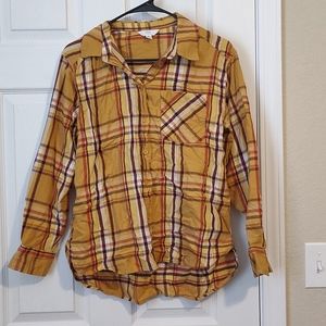 Button-Down Yellow Shirt Size M
